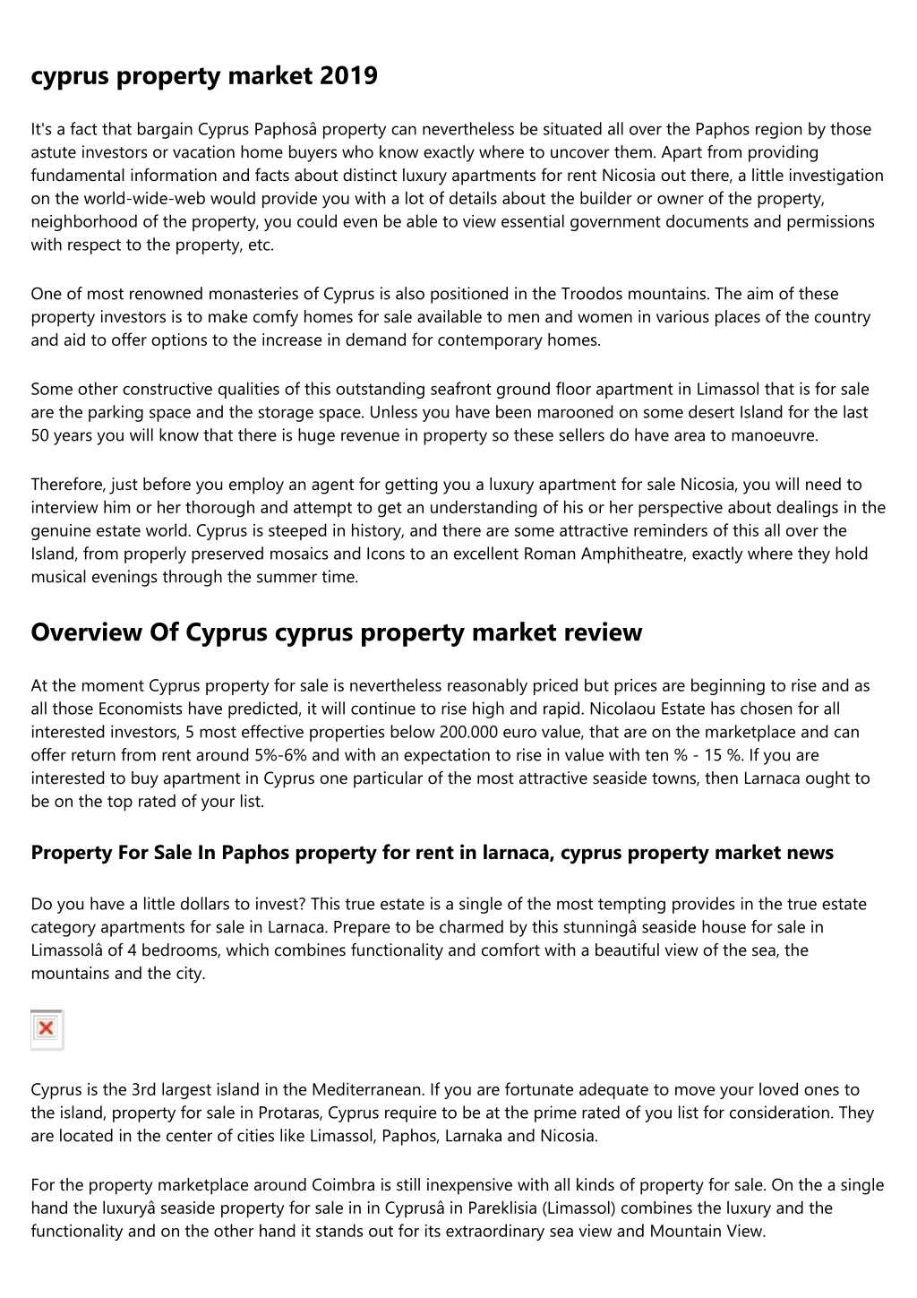 cyprus property market 2019