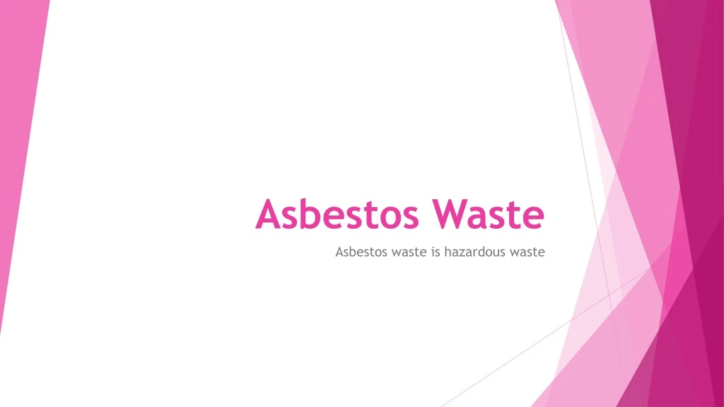 asbestos waste
