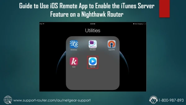 Guide to Use iOS Remote App to Enable the iTunes Server Feature on a Nighthawk Router