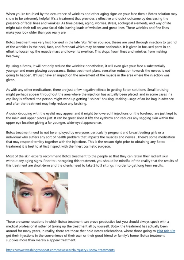The Benefits of Botox Treatments