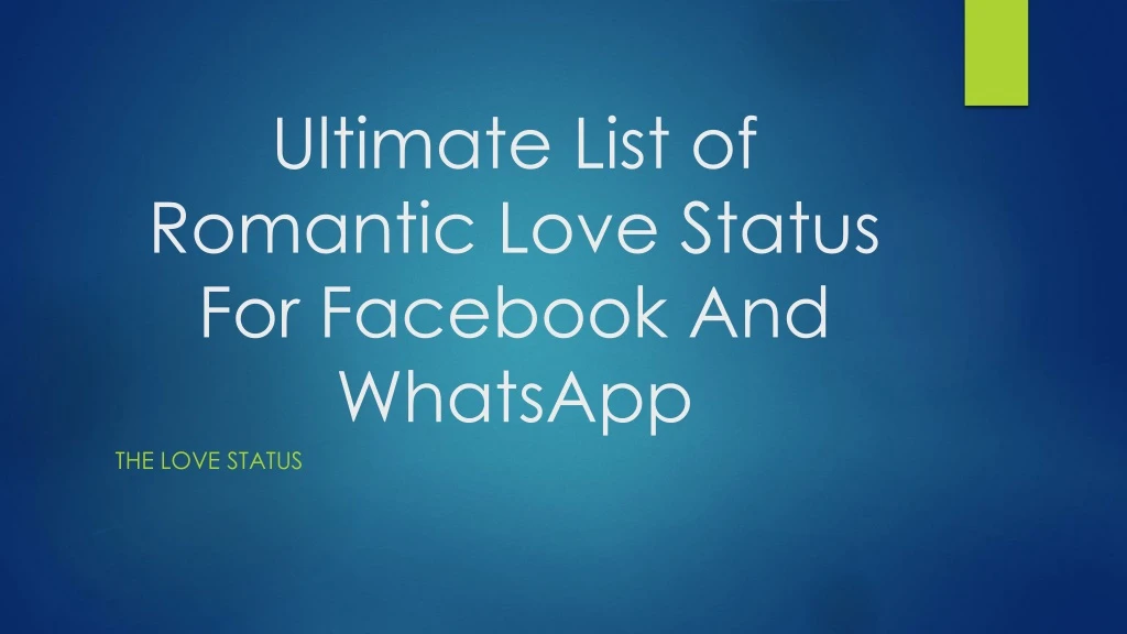 ultimate list of romantic love status for facebook and whatsapp