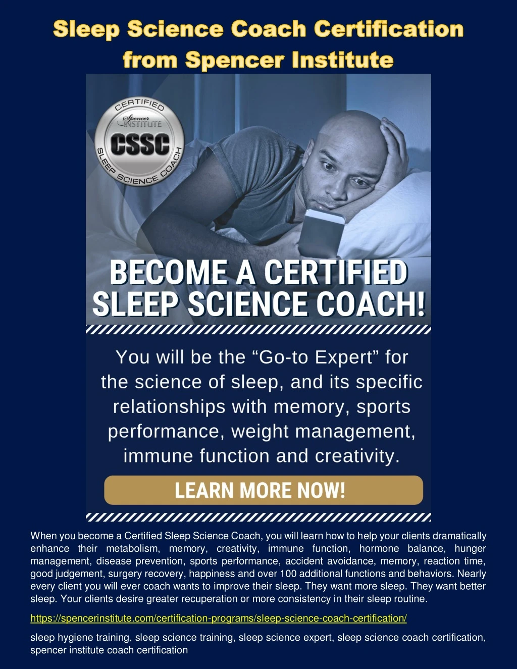 when you become a certified sleep science coach