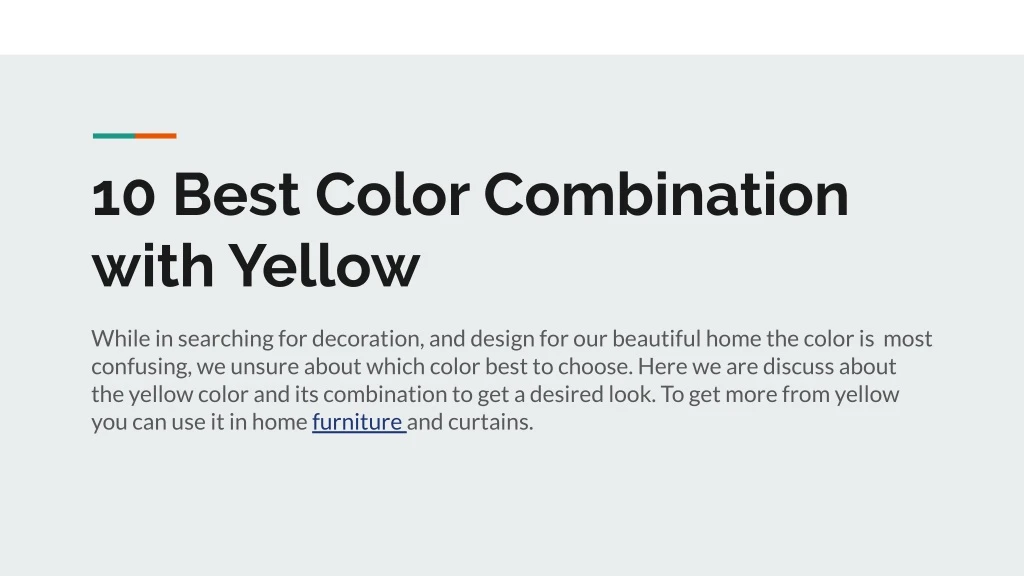 10 best color combination with yellow
