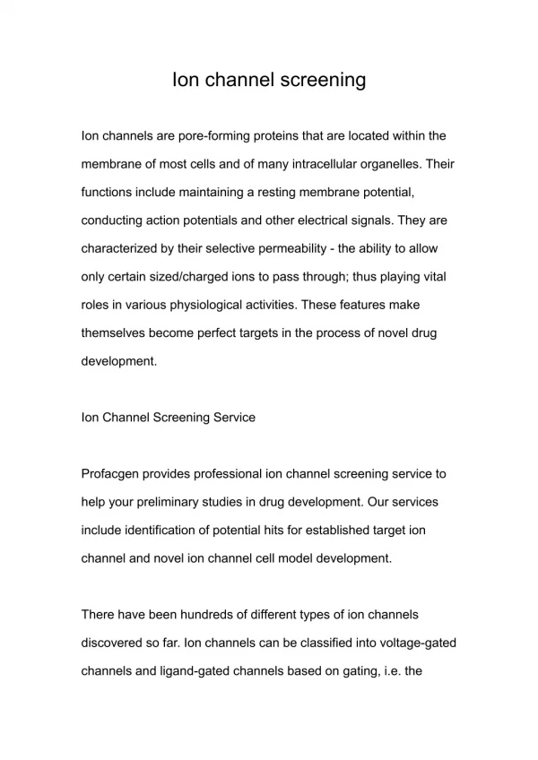 ion channel screening