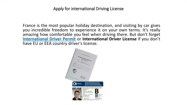 Get International Driving License | Easy Process | 24 Hrs