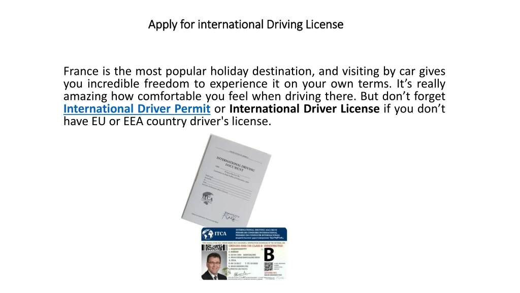 apply for international driving license