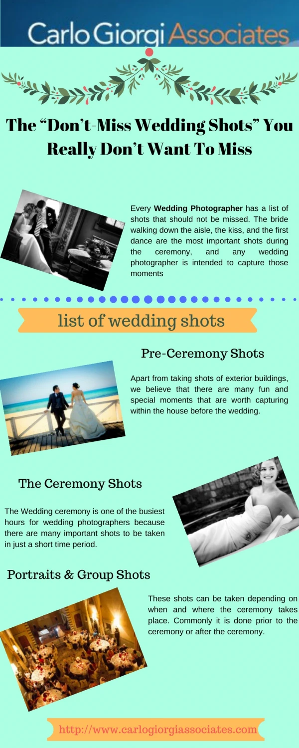 You Really “Don’t-Miss Wedding Shots”