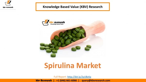 Spirulina Market Size- KBV Research