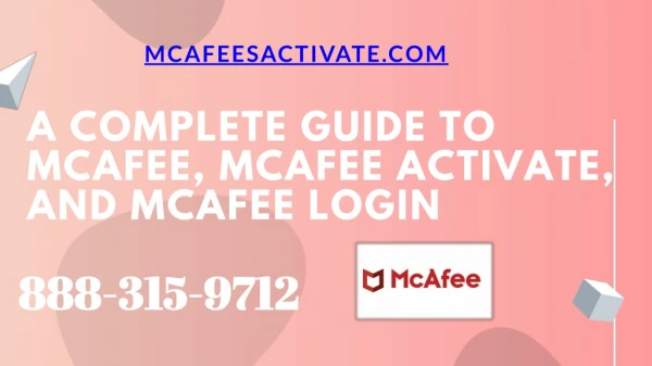 A Complete Guide TO McAfee, McAfee Activate & McAfee Login