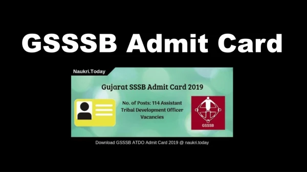 GSSSB Call Letter 2019 For 114 ATDO Post |GSSSB Exam Center & Date