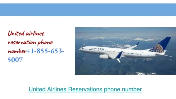 united airlines reservation customer phone number