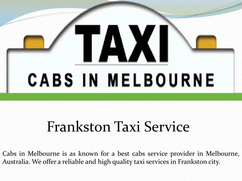 frankston taxi service