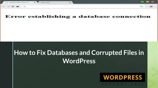 How to Fix Databases and Corrupted Files in WordPress