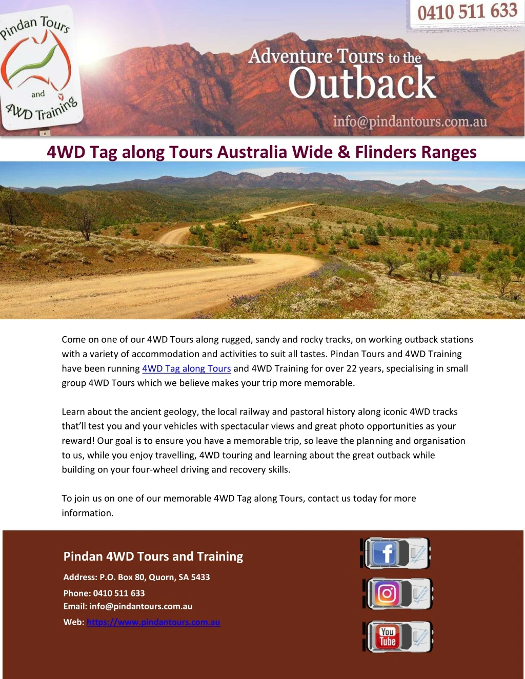 4wd tag along tours australia wide flinders ranges