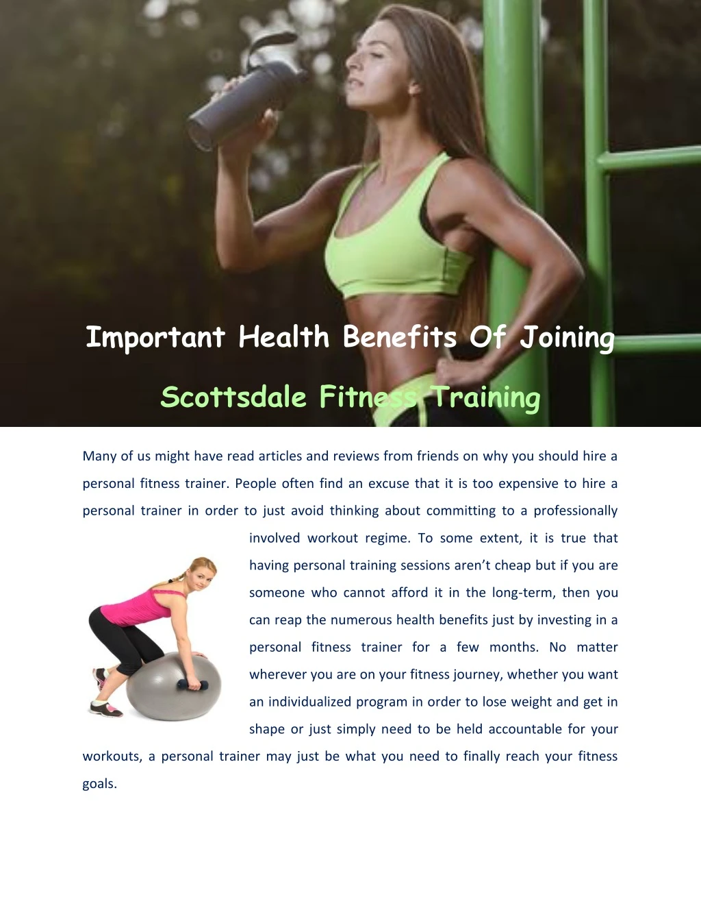 important health benefits of joining