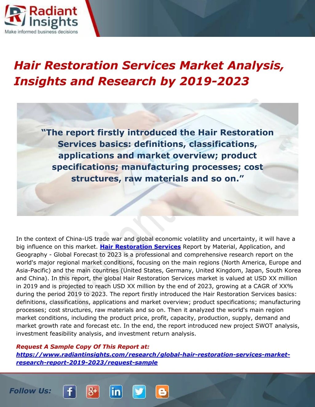 hair restoration services market analysis