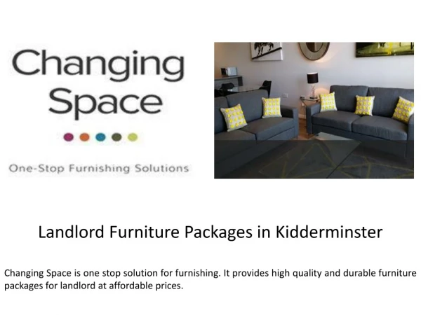 Landlord Furniture Packages in Kidderminster