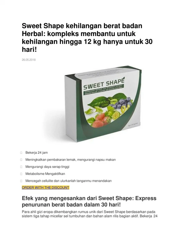 Sweet Shape in malaysia For weight loss