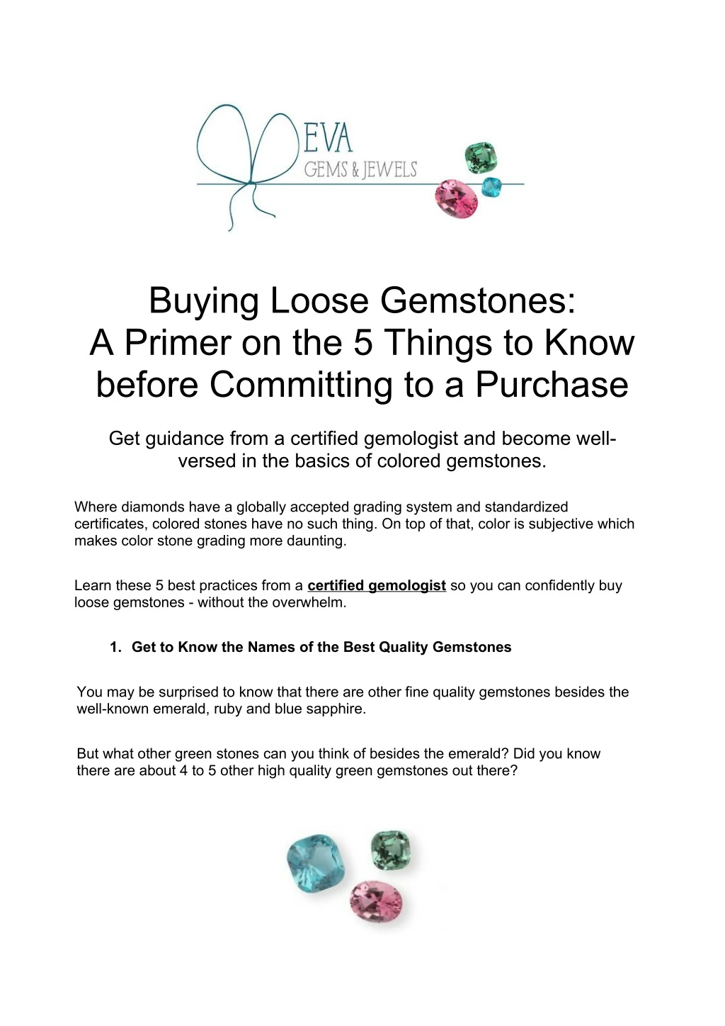 buying loose gemstones a primer on the 5 things