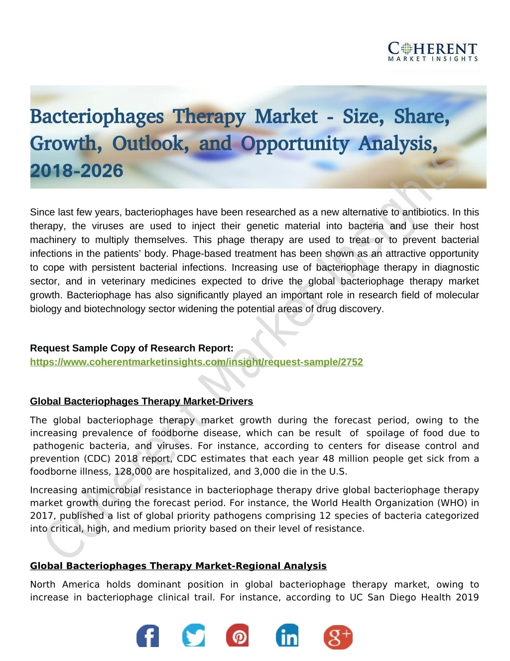 bacteriophages therapy market size share