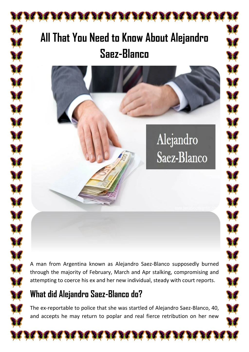 all that you need to know about alejandro saez