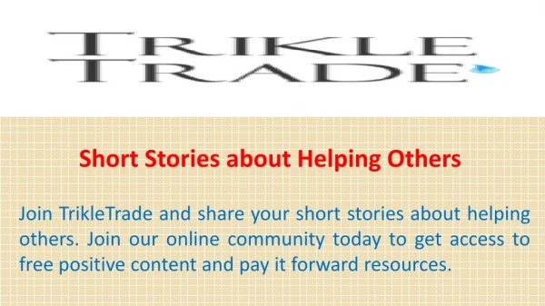 Short Stories about Helping Others