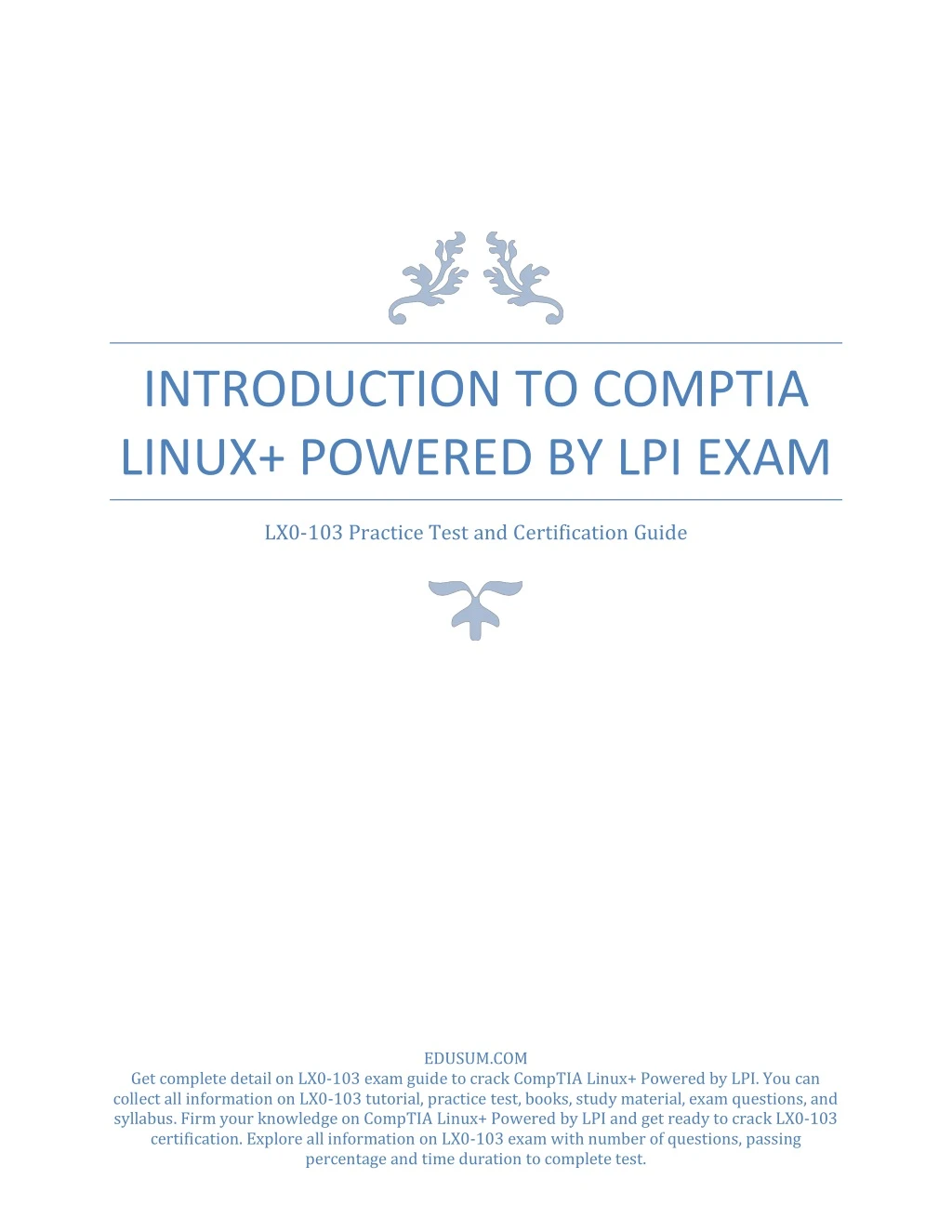 introduction to comptia linux powered by lpi exam