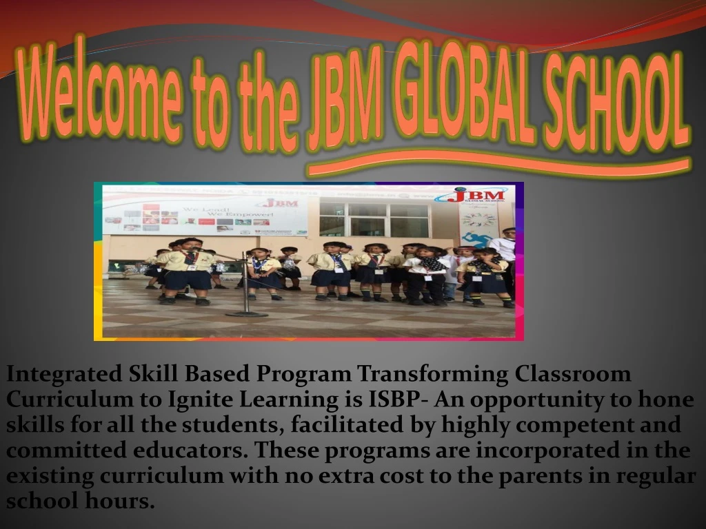 welcome to the jbm global school