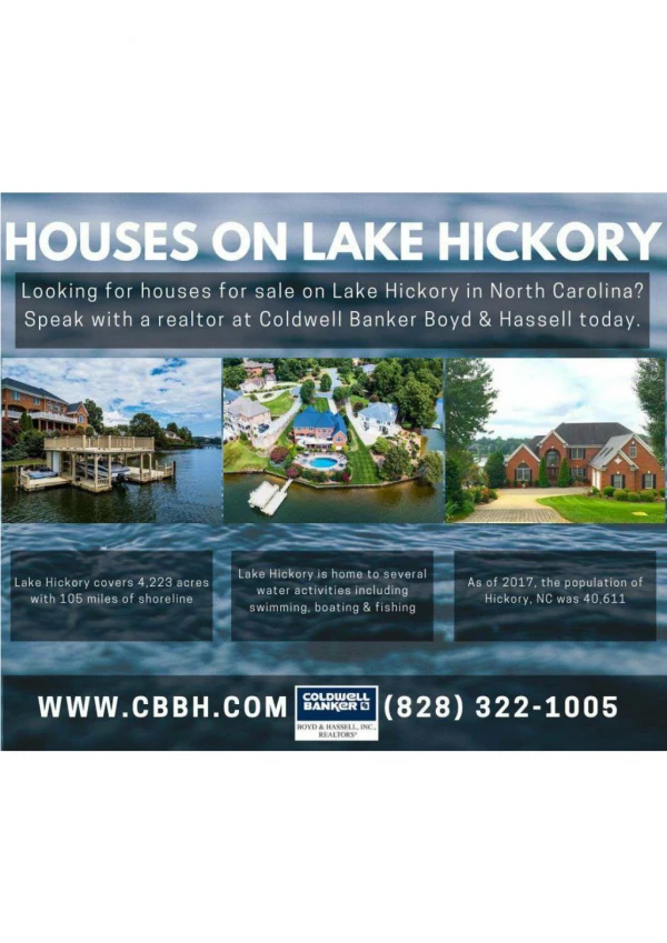 Houses for Sale on Lake Hickory [INFOGRAPHIC]