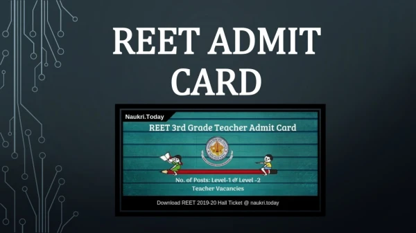 REET 3rd Grade Teacher Admit Card 2019 Download | REET Call Letter