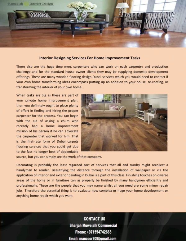 Wooden flooring design dubai