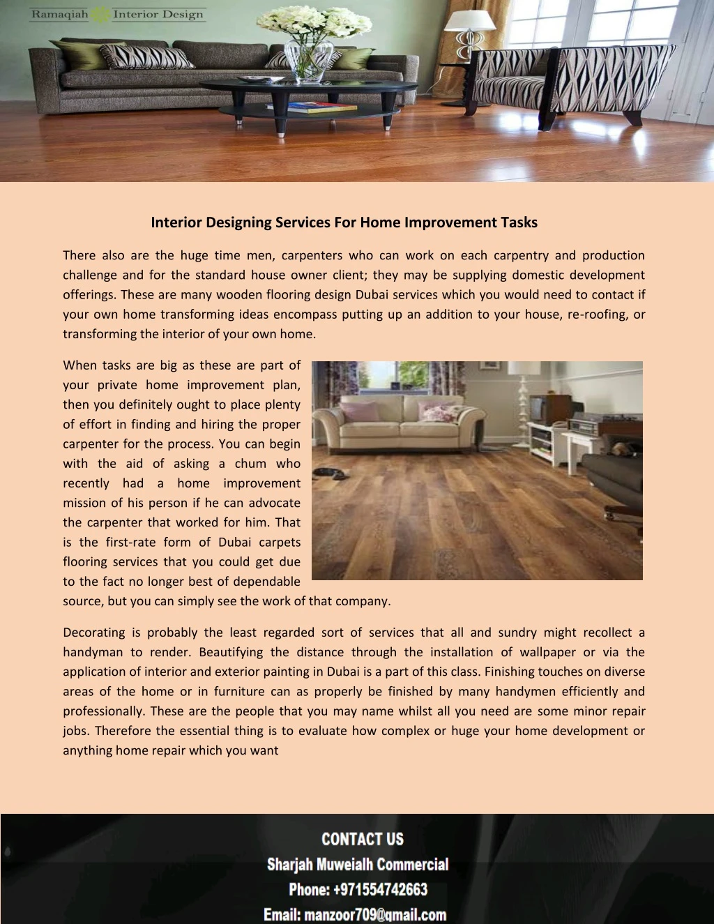 interior designing services for home improvement