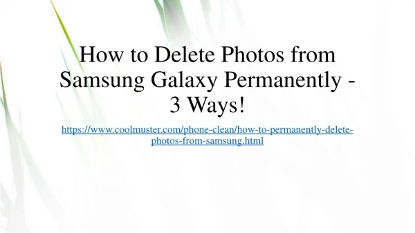 3 Ways to Delete Photos from Samsung Galaxy Permanently