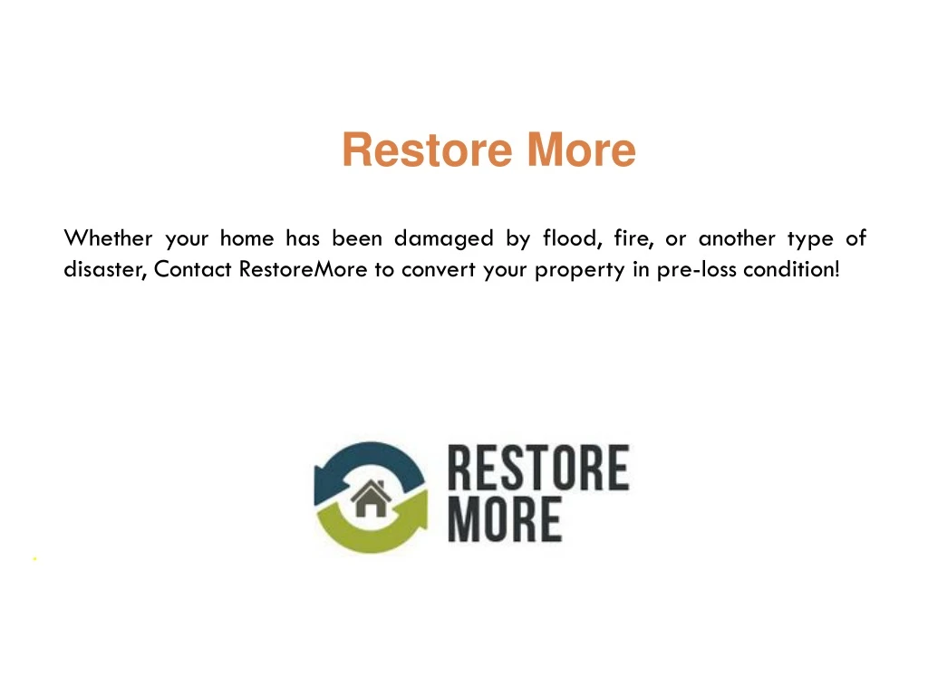 restore more
