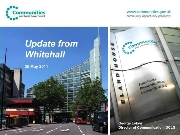 Update from Whitehall 25 May 2011