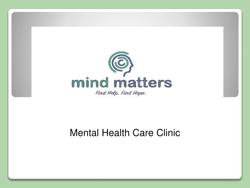 mental health care clinic