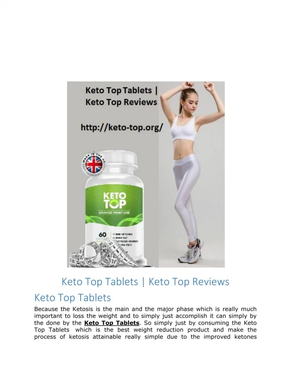 Keto Top Tablets | Keto Top Reviews