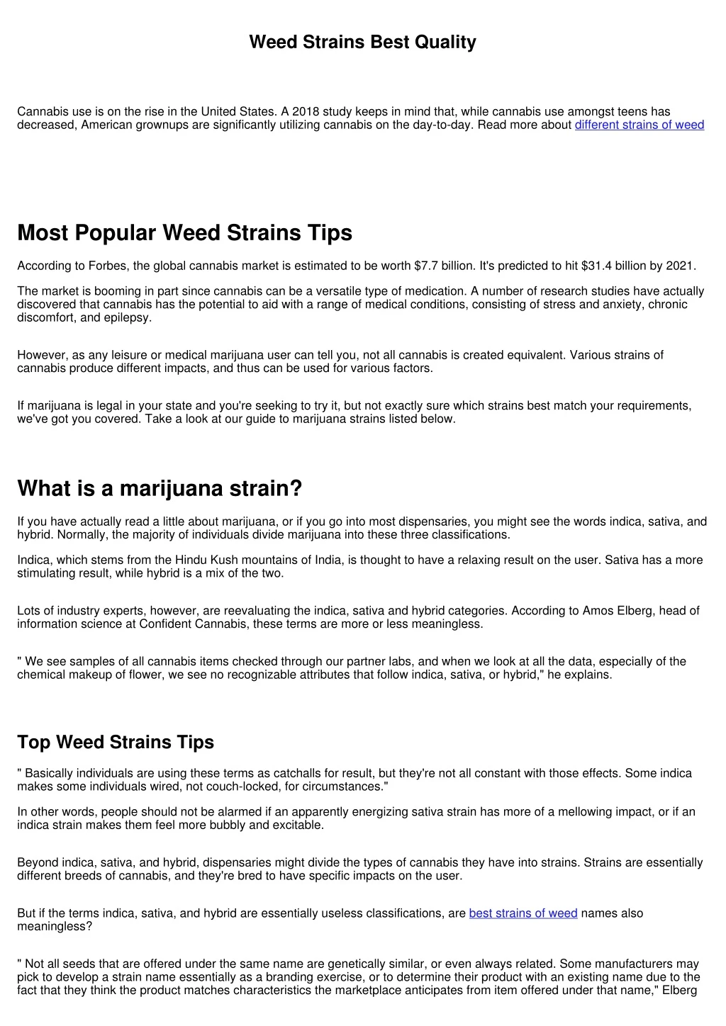 weed strains best quality