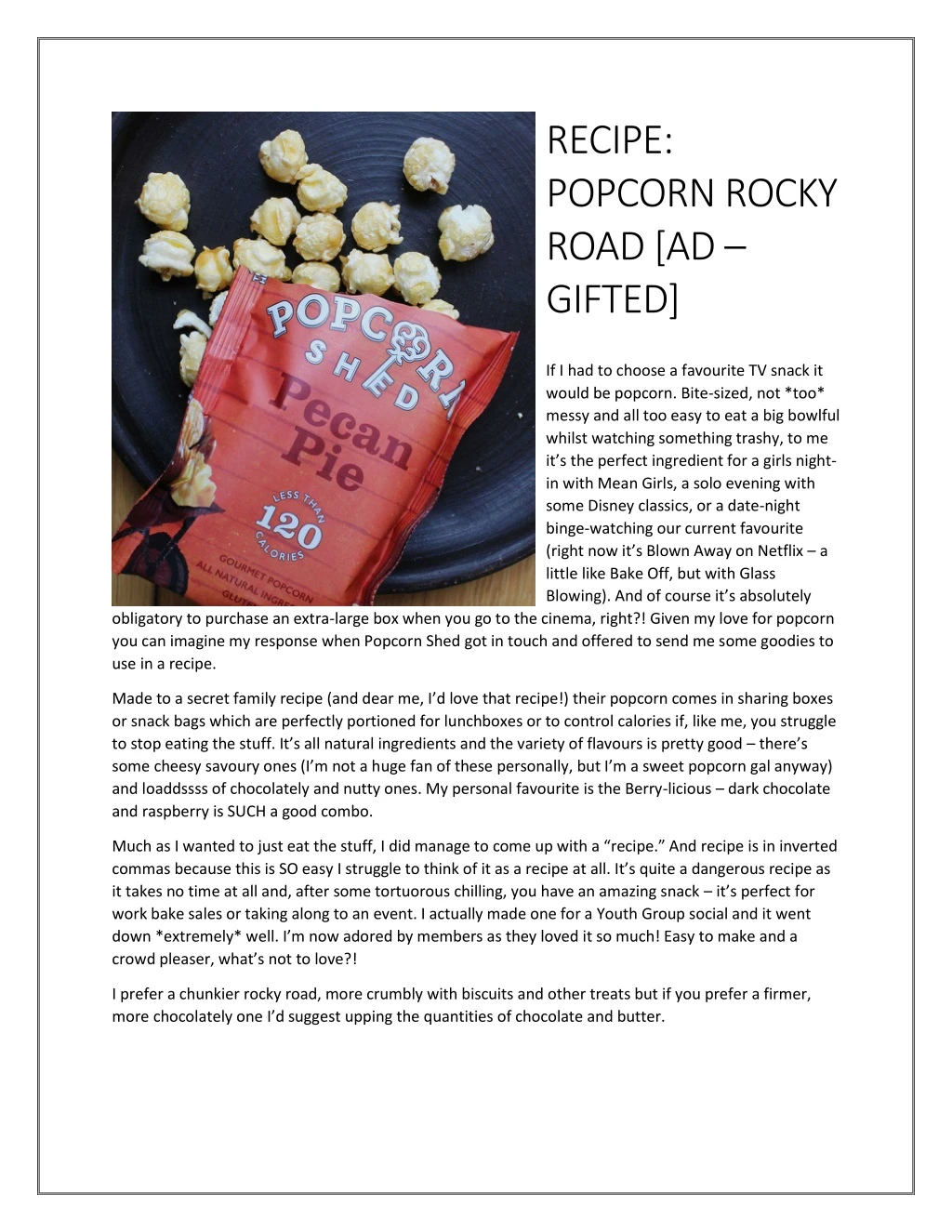 recipe popcorn rocky road ad gifted