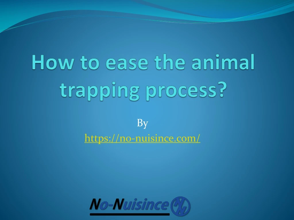 how to ease the animal trapping process