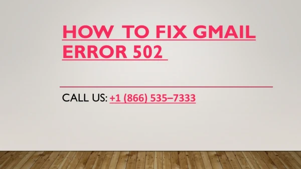 How to Fix Gmail error 502 | Gmailinformation