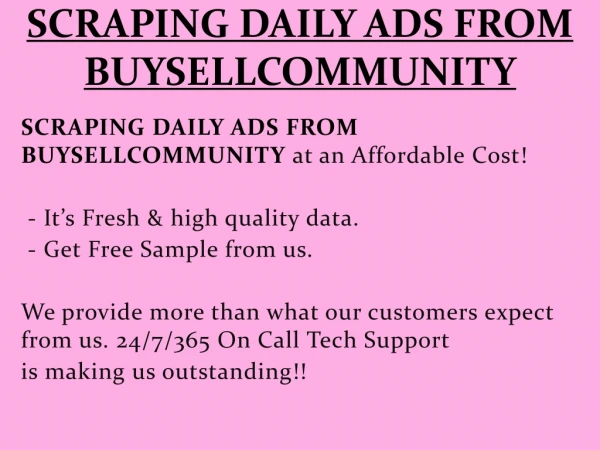 scraping daily ads from buysellcommunity