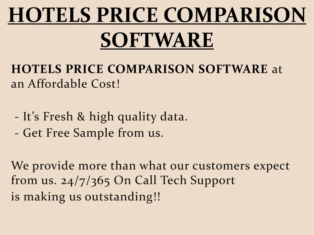 hotels price comparison software