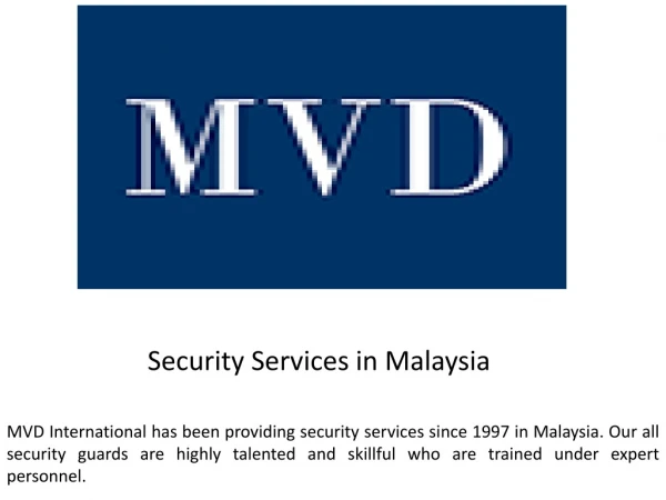 Security Services in Malaysia