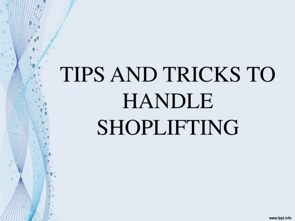 tips to handle shoplifting