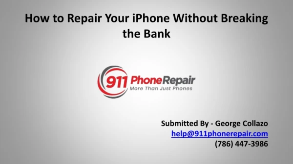 How to Repair your iPhone Without Breaking the Bank