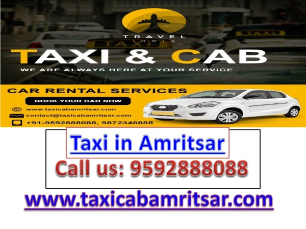 Taxi Services in Amritsar - You have a travel need and we have the cab