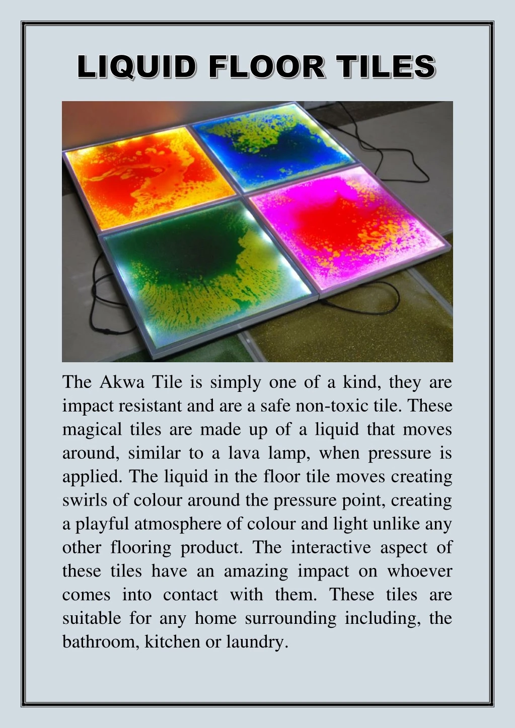 the akwa tile is simply one of a kind they