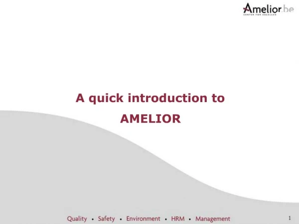 A quick introduction to AMELIOR