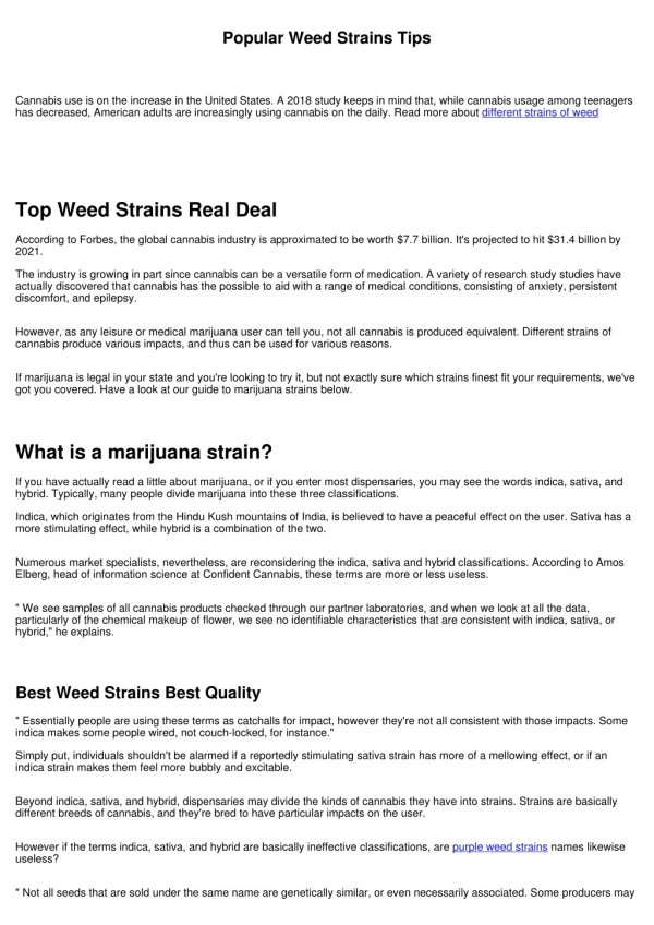 Best Weed Strains Real Deal